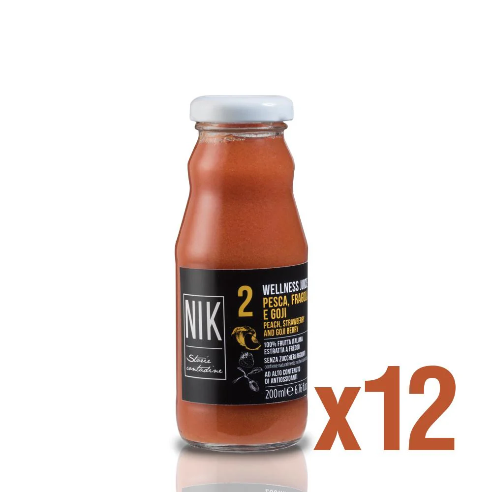 Succo di Pesca, Fragola e Goji (12 Bottiglie) - Image 3